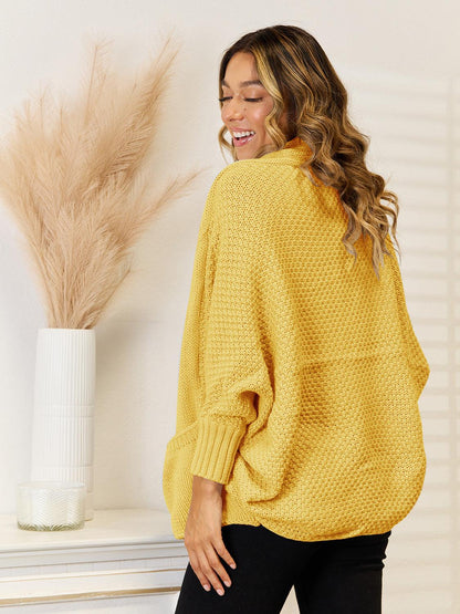 Angel Wings Open Front Cardigan with Pockets Carauana Store