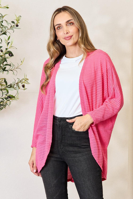 Heimish Full Size Open Front Long Sleeve Cardigan Carauana Store