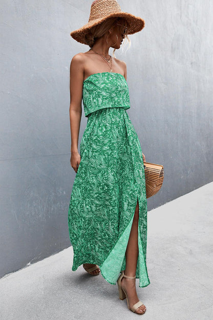Strapless Split Maxi Dress Carauana Store