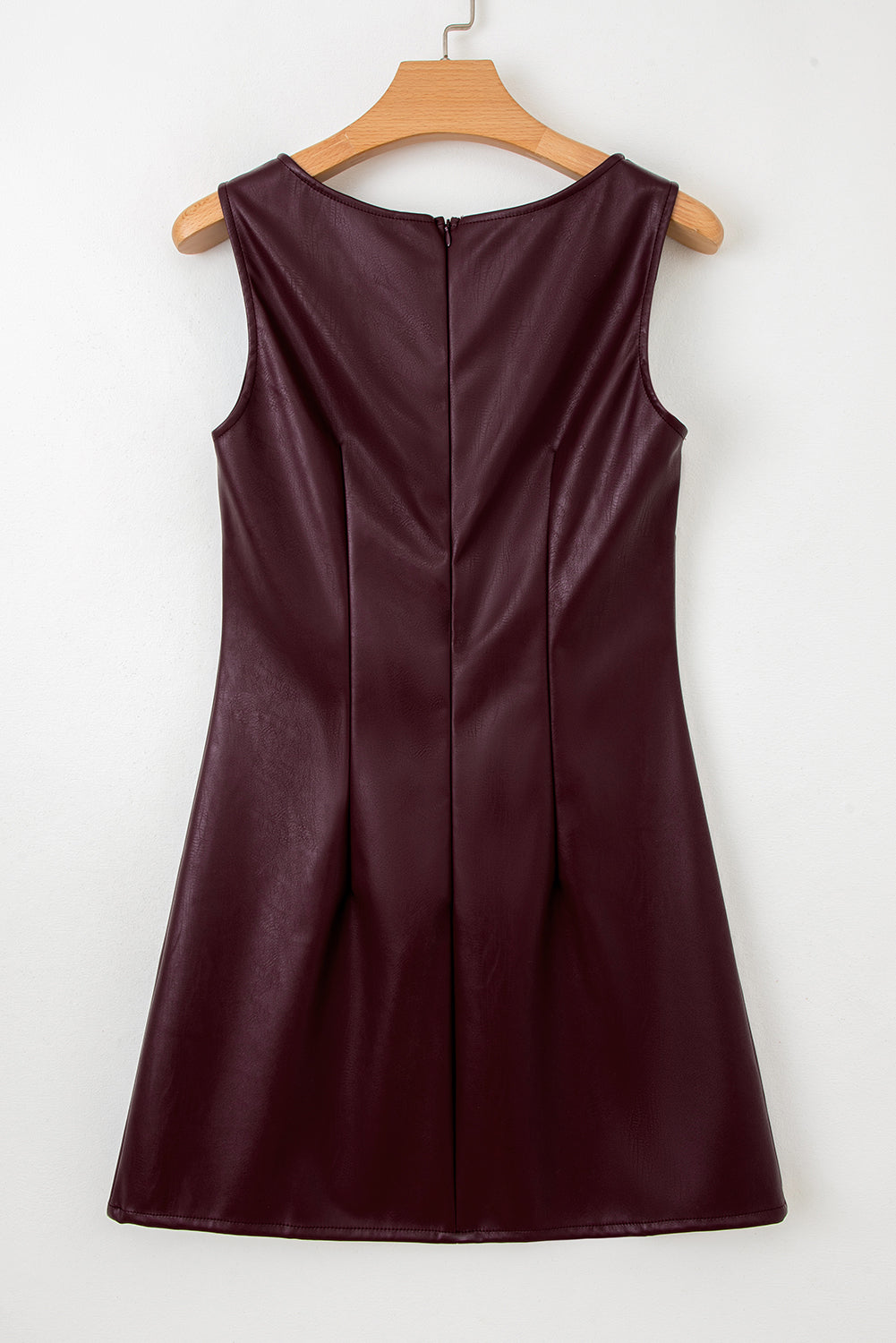 Wild Ginger Vegan Leather Sleeveless Mini Dress