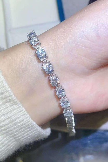 10 Carat Moissanite Platinum-Plated Bracelet Carauana Store
