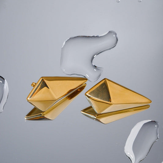 Stainless Steel 18K Gold-Plated Geometric Earrings Carauana Store