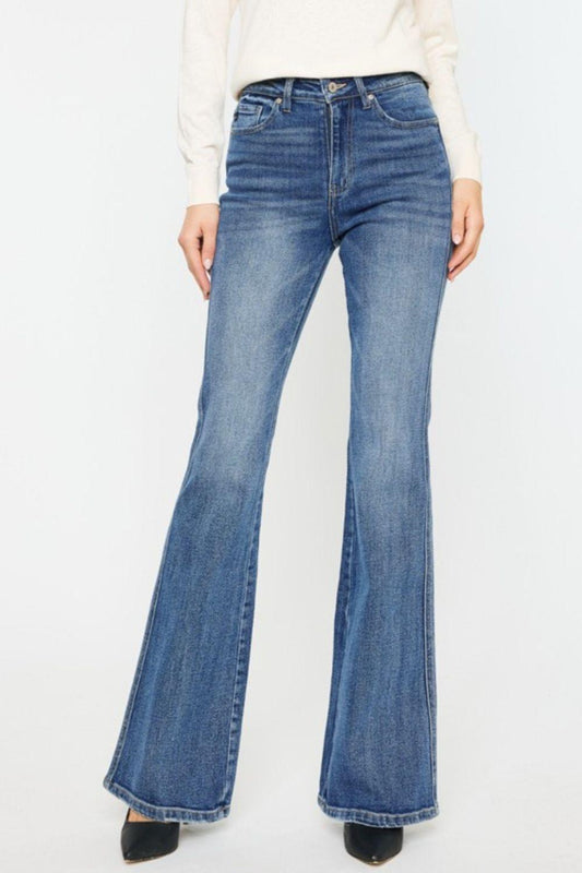 Kancan Cat's Whiskers High Waist Flare Jeans Carauana Store
