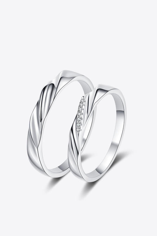 Minimalist 925 Sterling Silver Rhodium-Plated Ring Carauana Store