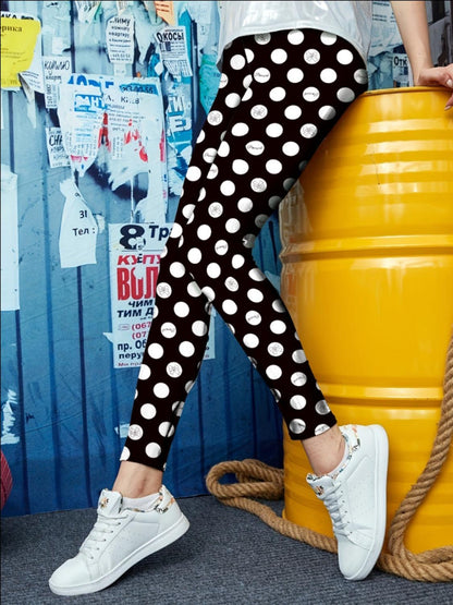 Printed High Waist Skinny Leggings Carauana Store
