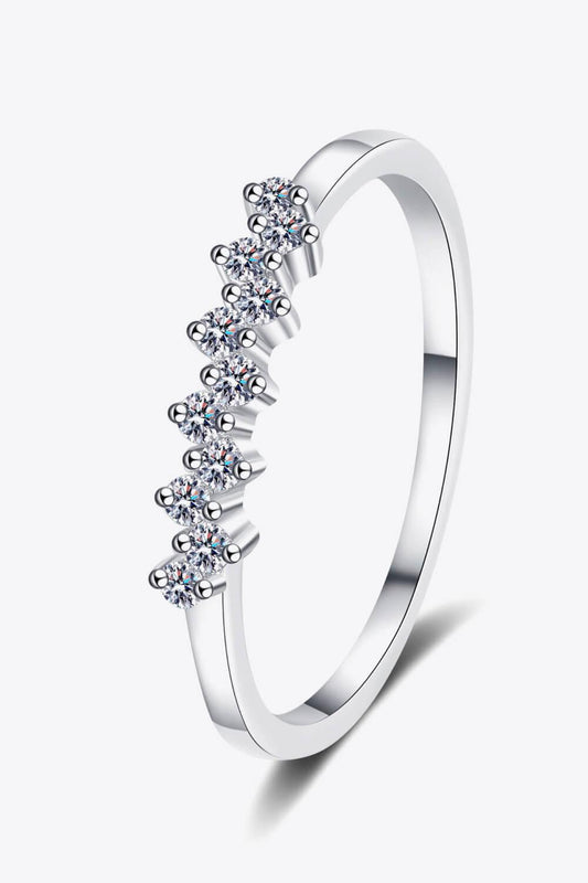 Eye-Catching 925 Sterling Silver Moissanite Ring Carauana Store