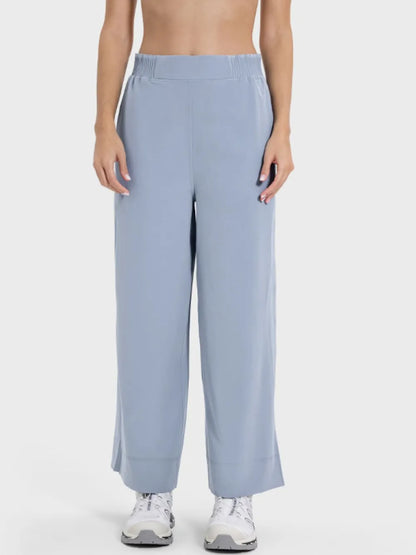 Millennia Slit Wide Leg Active Pants Carauana Store