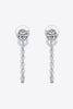 Inlaid Moissanite Chain Earrings