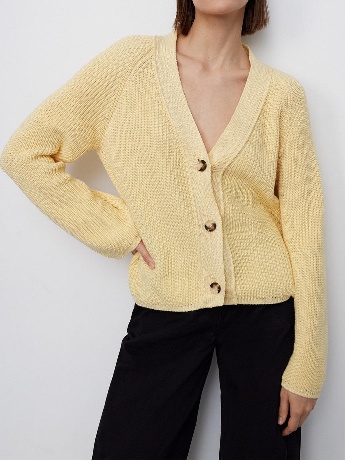 Raglan Sleeve Button Down Cardigan Carauana Store