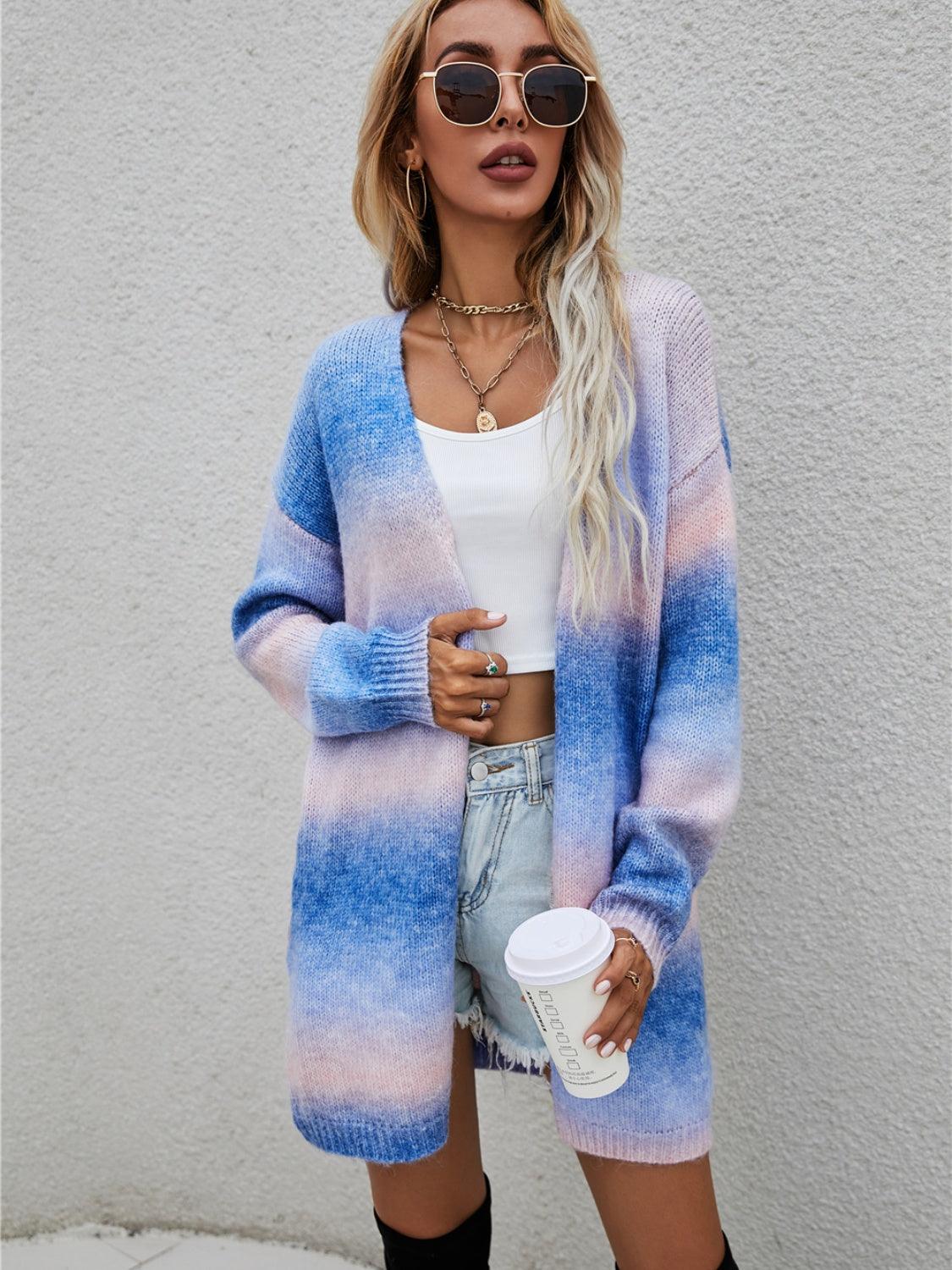 Angel Wings Full Size Gradient Open Front Cardigan Carauana Store