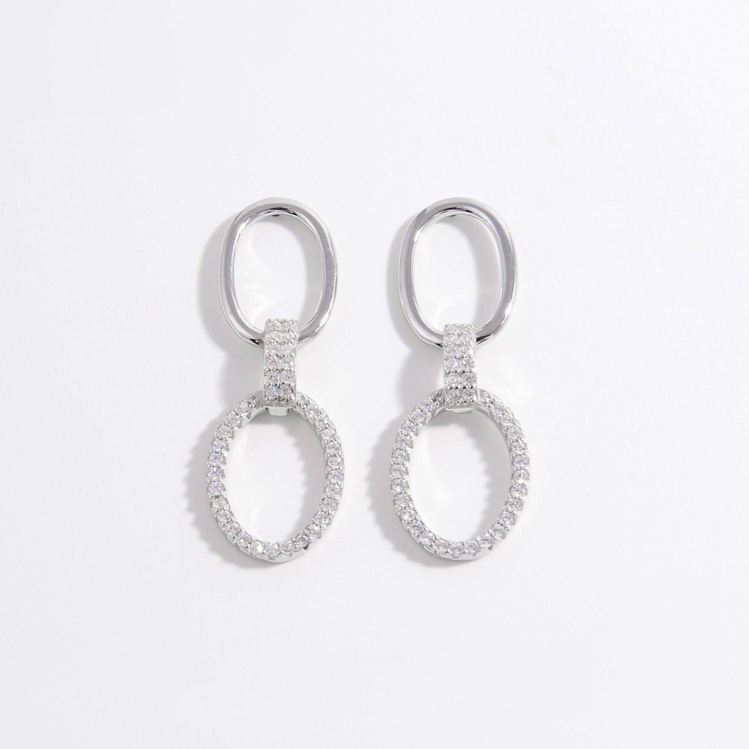 Zircon 925 Sterling Silver Dangle Earrings Carauana Store