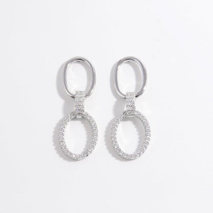 Zircon 925 Sterling Silver Dangle Earrings Carauana Store