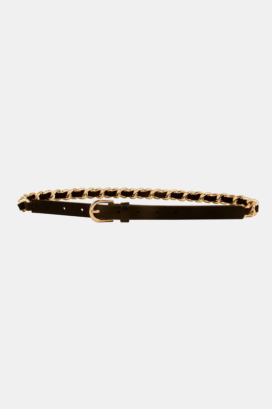 PU Chain Skinny Belt Carauana Store