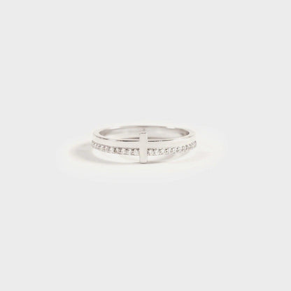 Zircon 925 Sterling Silver Cross Ring Carauana Store