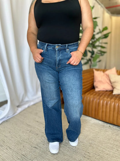 RFM Full Size High Rise Tummy Control Wide Leg Jeans Carauana Store