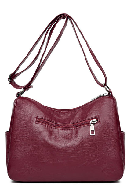 Multi-Pocket PU Leather Crossbody Bag Carauana Store