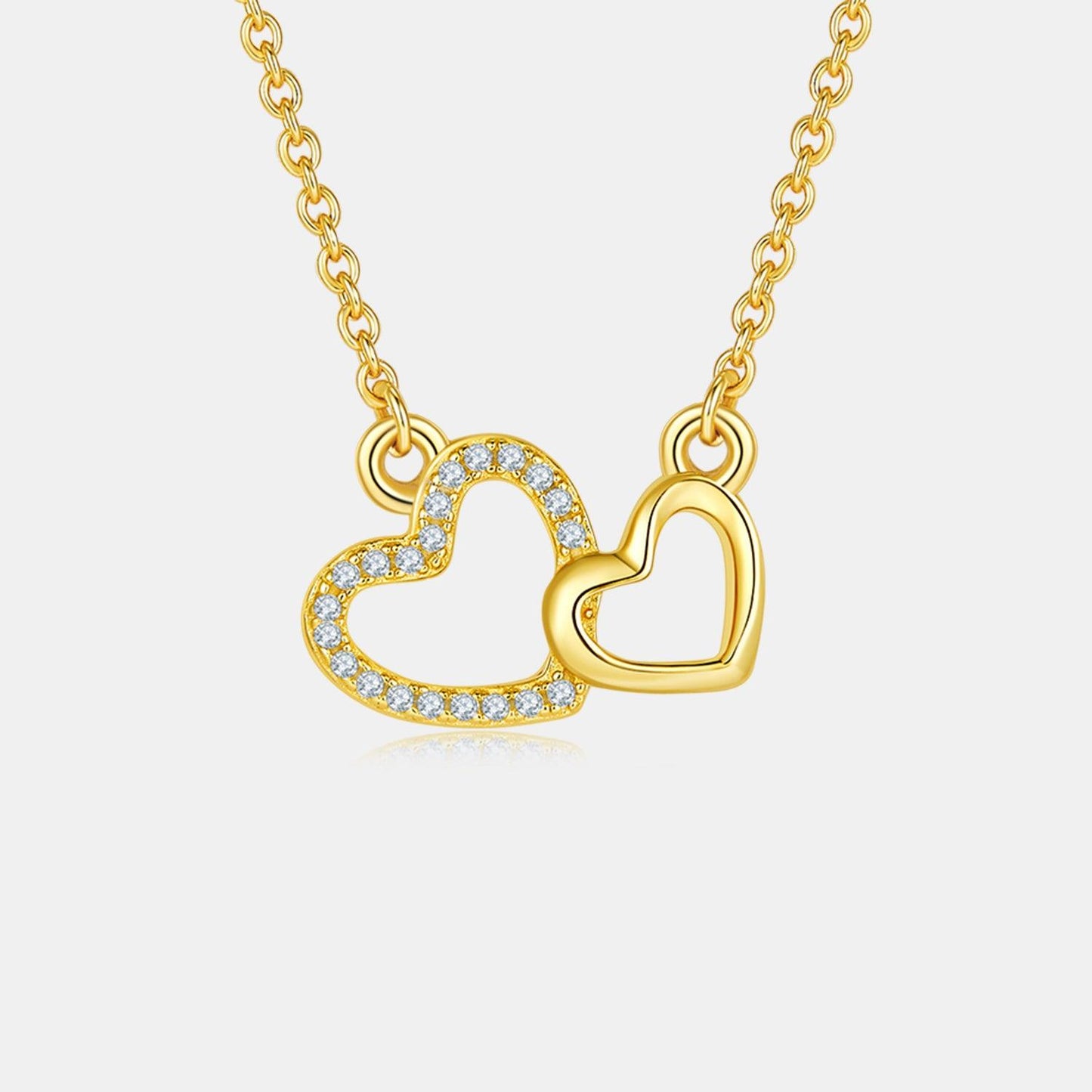 Moissanite 925 Sterling Silver Heart Necklace Carauana Store