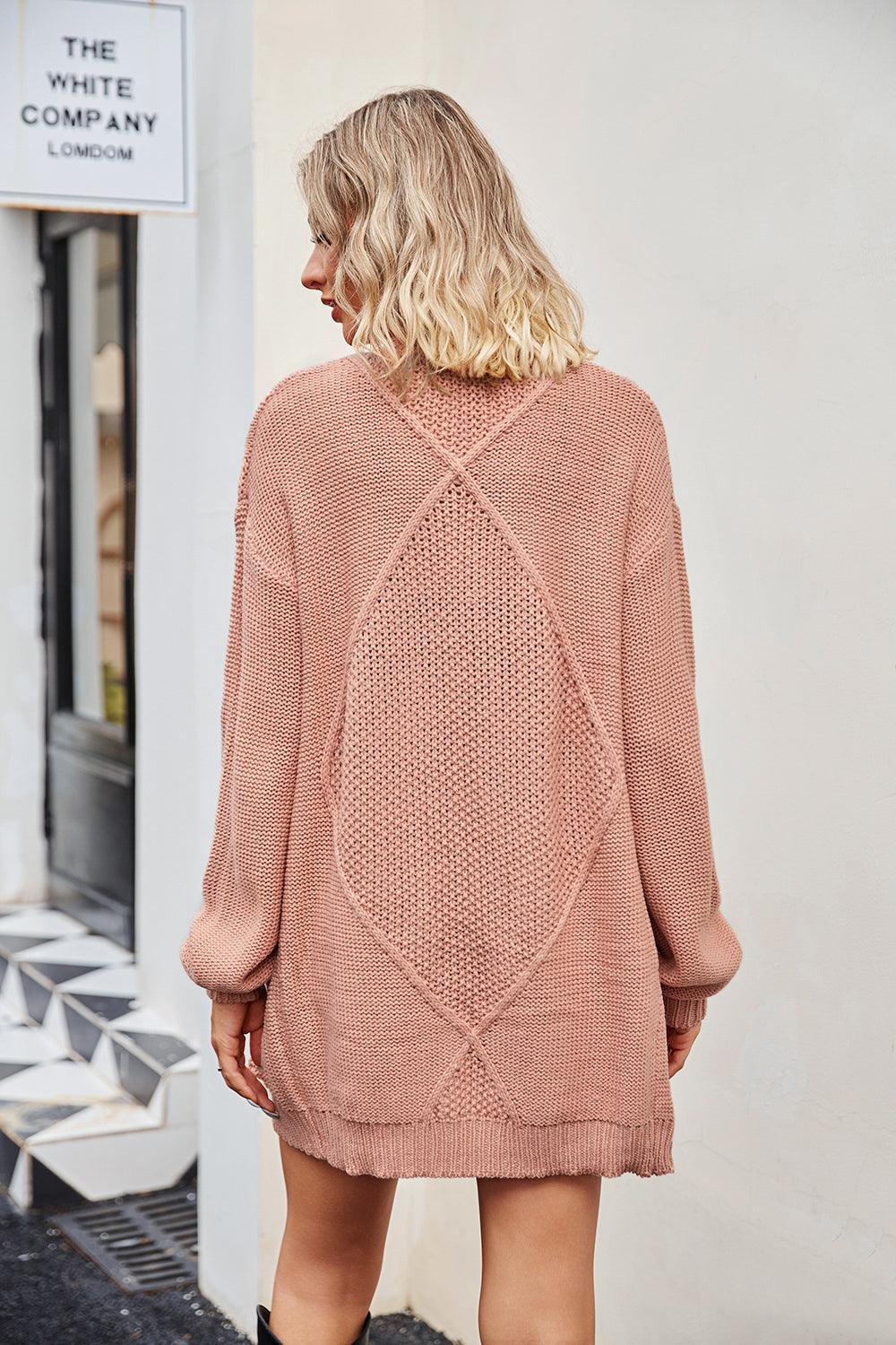 Open Front Cardigan with Pockets Carauana Store