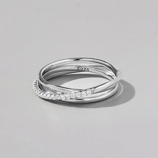 Inlaid Zircon 925 Sterling Silver Ring Carauana Store