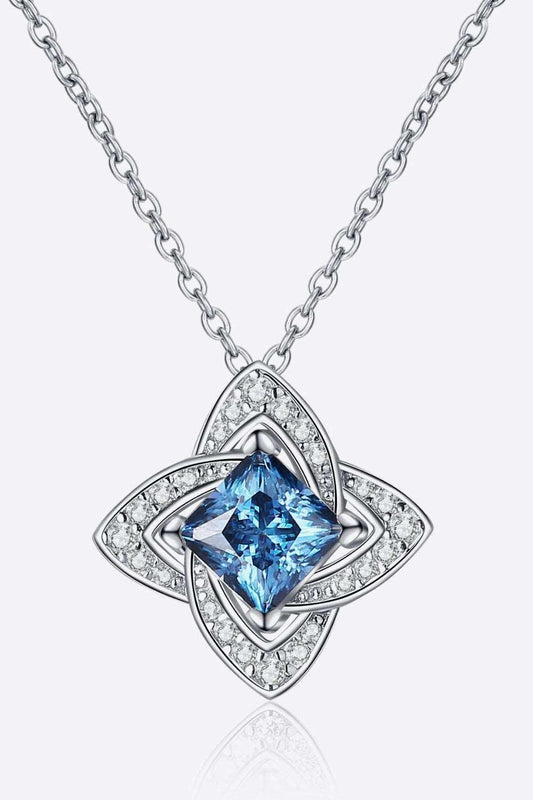 1 Carat Moissanite Floral Pendant Necklace Carauana Store