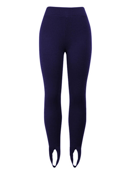 Ribbed Mid Waist Leggings Carauana Store