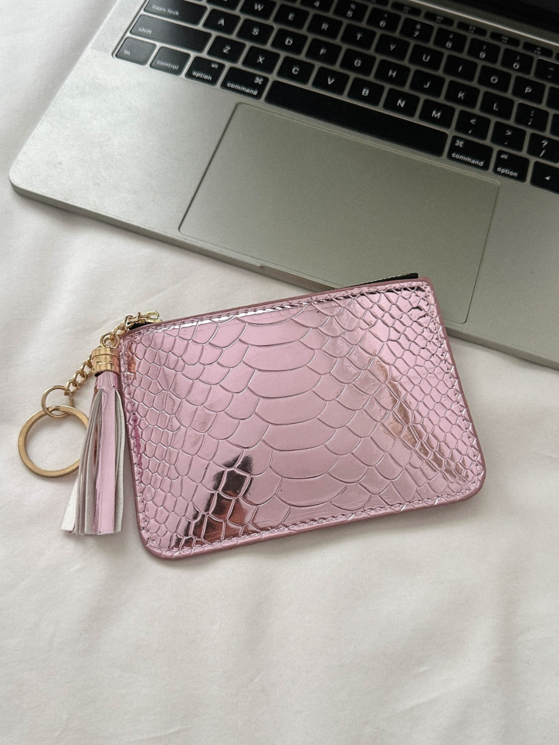 PU Leather Tassel Trim Card Case 