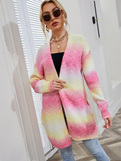 Angel Wings Full Size Gradient Open Front Cardigan Carauana Store