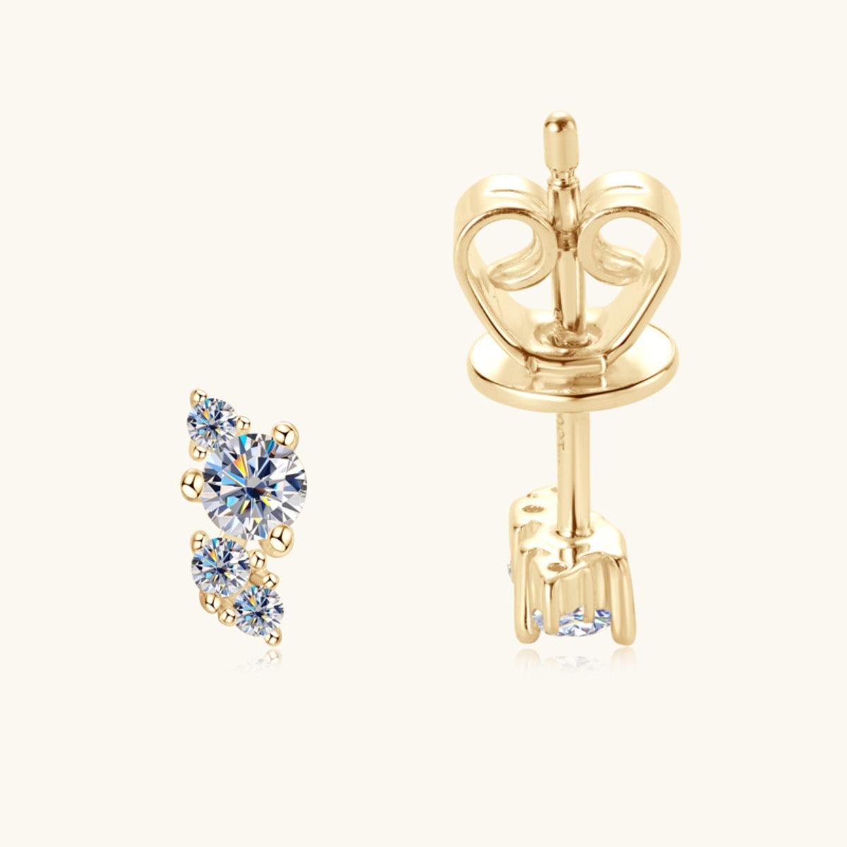 925 Sterling Silver Moissanite Stud Earrings Carauana Store