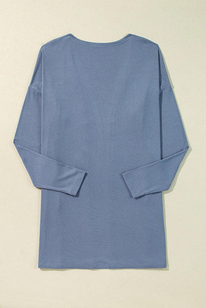 Slit Open Front Long Sleeve Cover Up Carauana Store