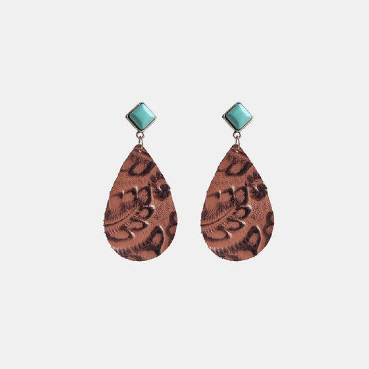 Artificial Turquoise Teardrop Earrings Carauana Store