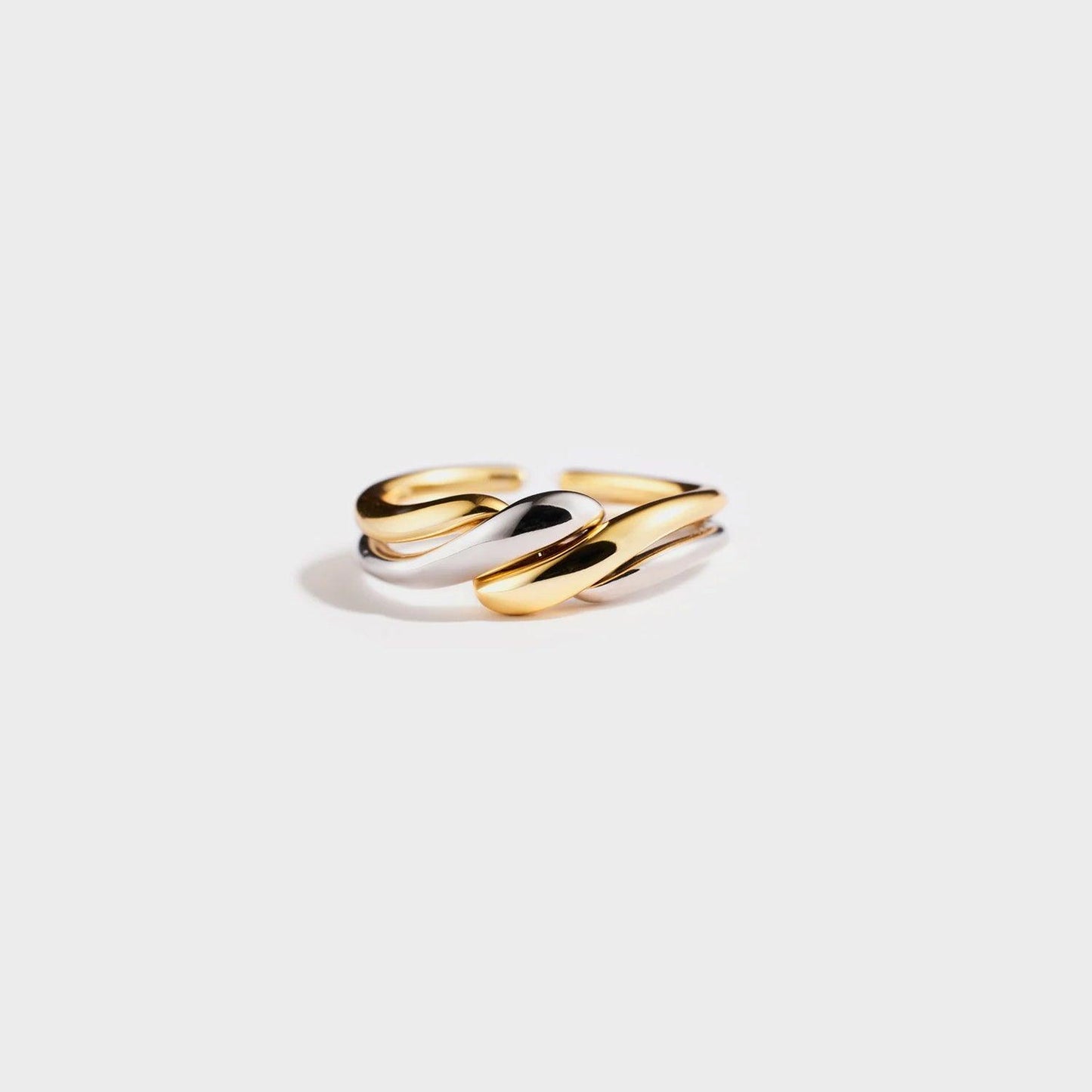925 Sterling Silver Twisted Open Ring Carauana Store