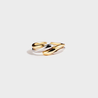 925 Sterling Silver Twisted Open Ring Carauana Store