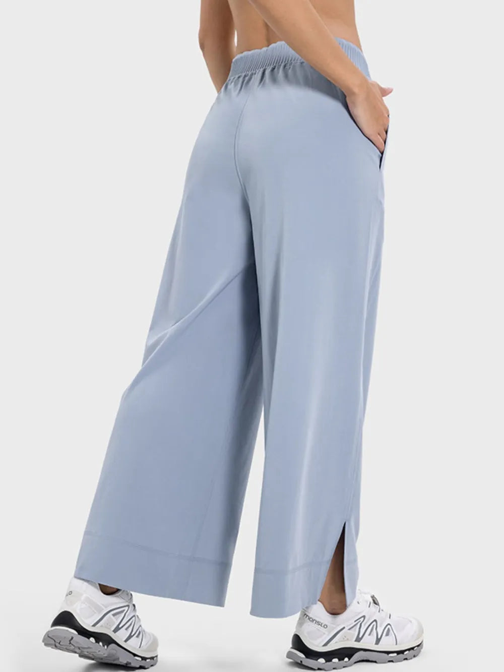 Millennia Slit Wide Leg Active Pants Carauana Store