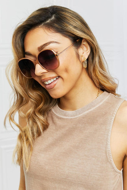 Metal-Plastic Hybrid Full Rim Sunglasses Carauana Store