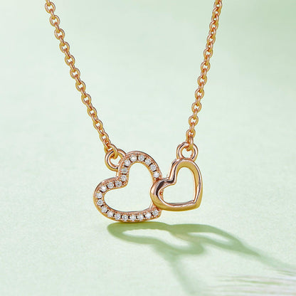 Moissanite 925 Sterling Silver Heart Necklace Carauana Store