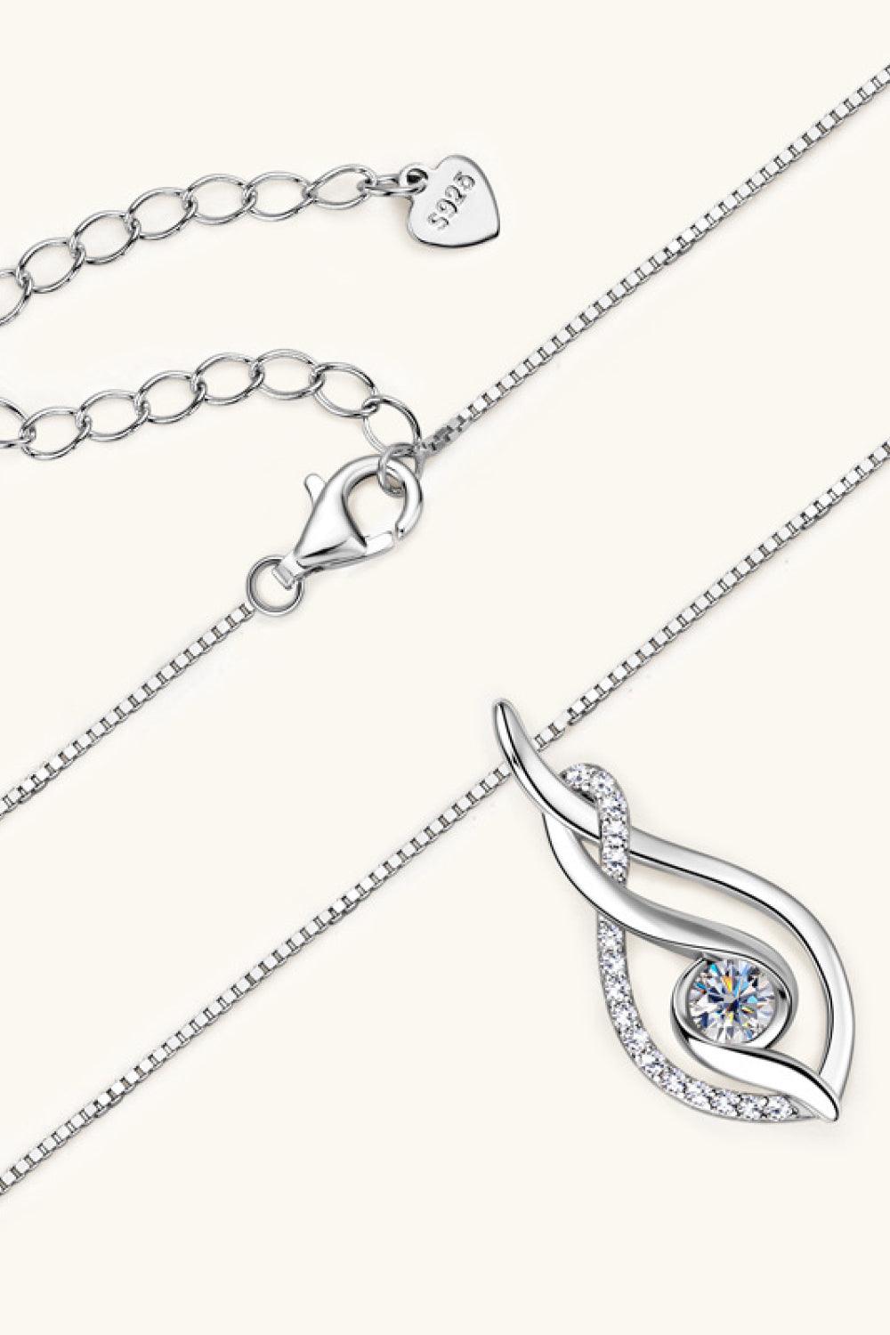 Moissanite 925 Sterling Silver Necklace Carauana Store