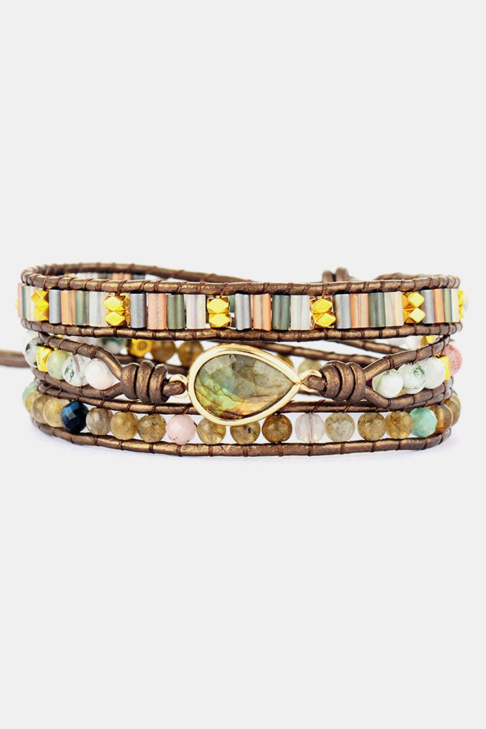 Handmade Triple Layer Beaded Bracelet Carauana Store