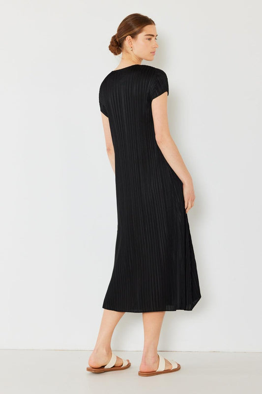 Marina West Swim Pleated Cap Sleeve A-Line Dress Carauana Store