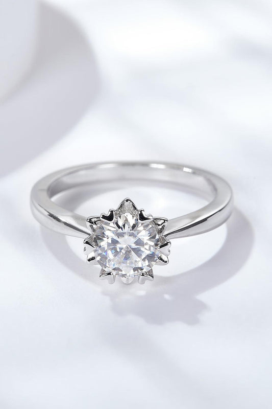 925 Sterling Silver Solitaire Moissanite Ring Carauana Store