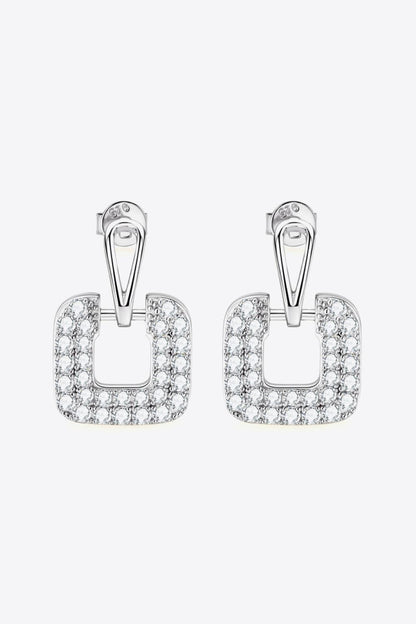 1.68 Carat Moissanite 925 Sterling Silver Drop Earrings Carauana Store