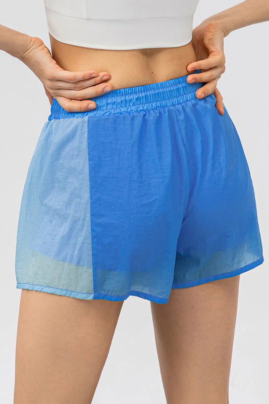 Color Block Drawstring Active Shorts Carauana Store