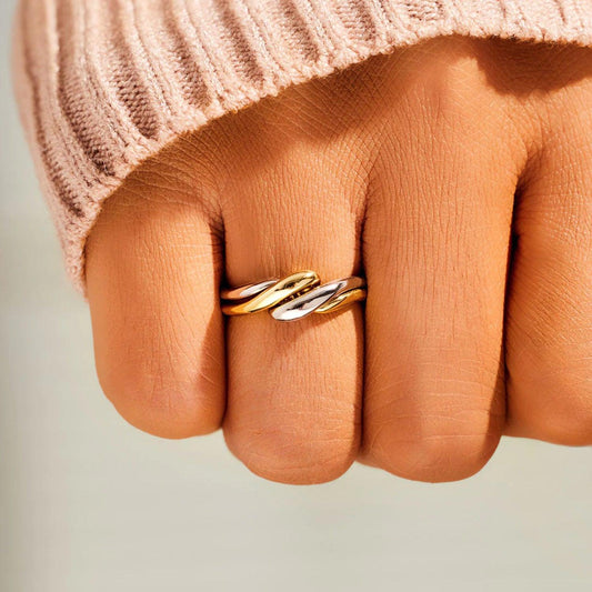 925 Sterling Silver Twisted Open Ring Carauana Store