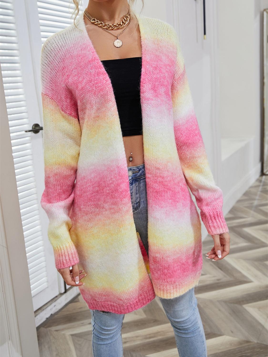 Angel Wings Full Size Gradient Open Front Cardigan Carauana Store