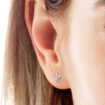 925 Sterling Silver Moissanite Stud Earrings Carauana Store