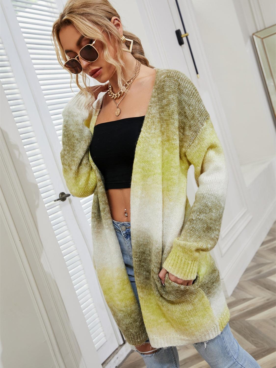Angel Wings Full Size Gradient Open Front Cardigan Carauana Store