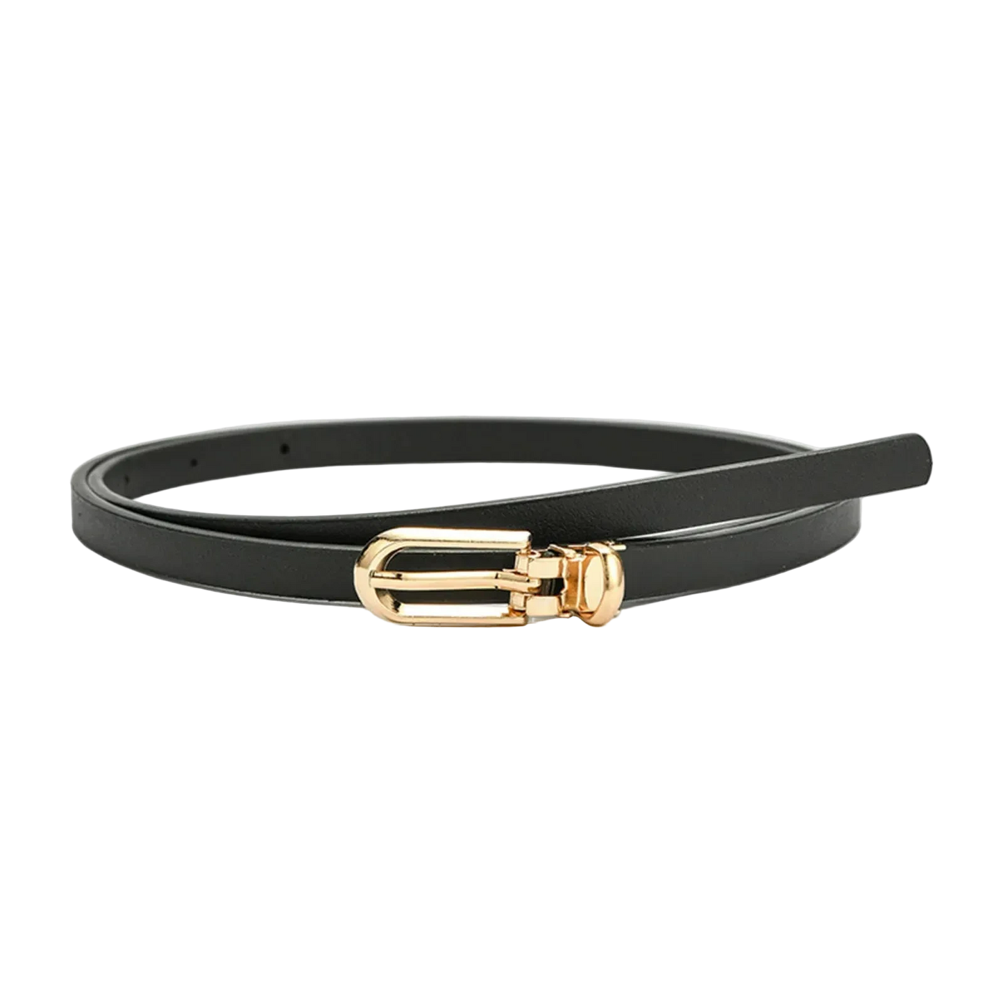 Black belt with a gold buckle