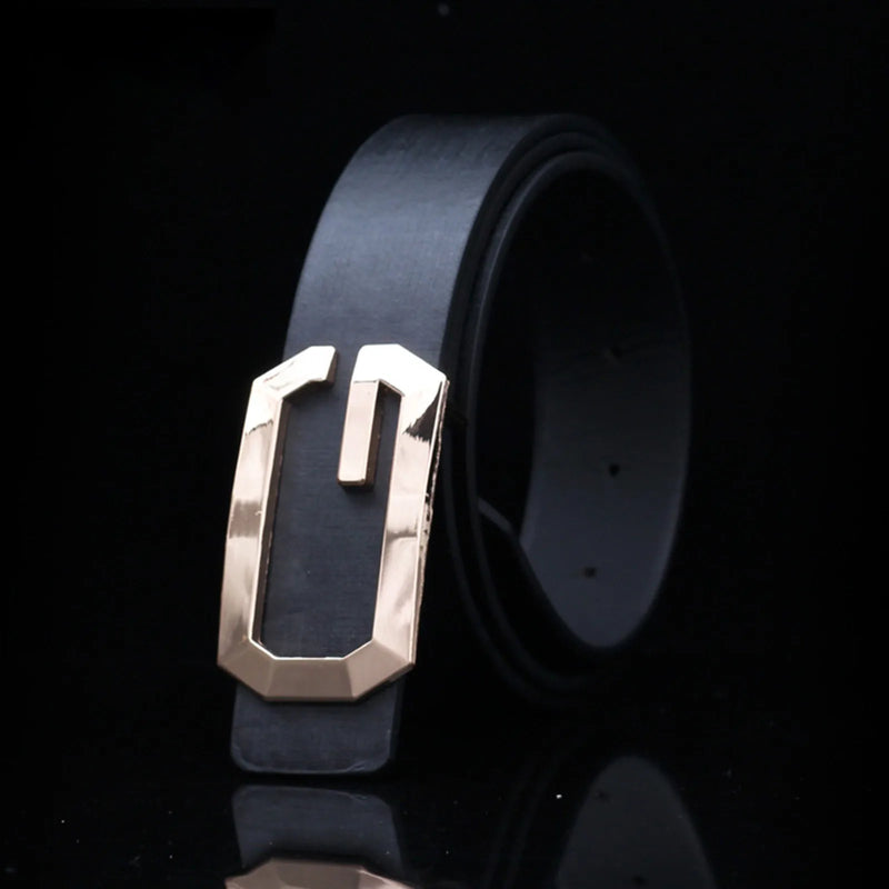 Neutral Gold G-Buckle Belt – Unisex 5 Colors