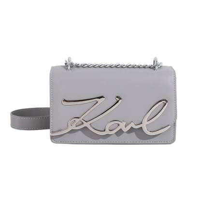 Gray CaRaUaNa Karl Clutch Bag