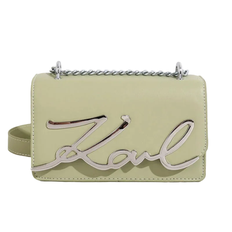 Light green CaRaUaNa Karl Clutch Bag