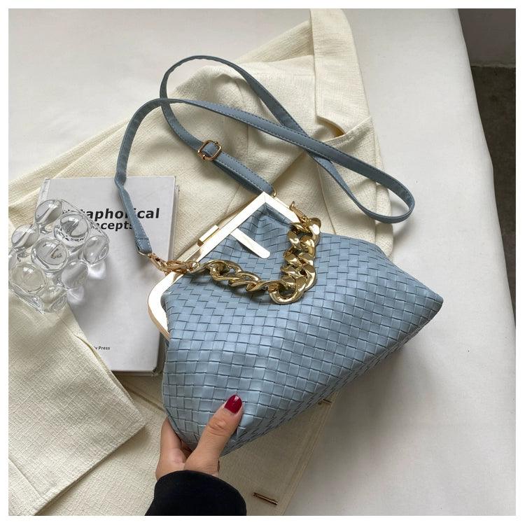 Carauana UNIU SILVER GOLD Knitted Crossbody Bag | Fashion Satchel | NEW 2024 Collection